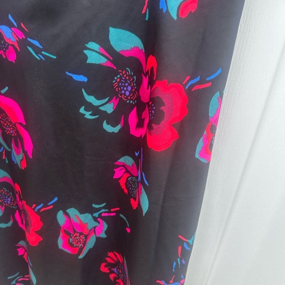 J. Crew Black Floral A-Line Skirt - Picture 8 of 10